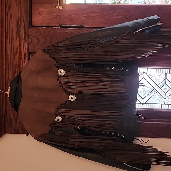 Vintage Fringe Leather jacket Size S from American Top - Picture 5 of 13